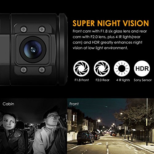 Click to see more about the Vantrue N2 Pro Uber Dual Dash Cam Best Dual Dash Cam for VLogging